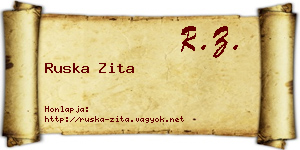 Ruska Zita névjegykártya